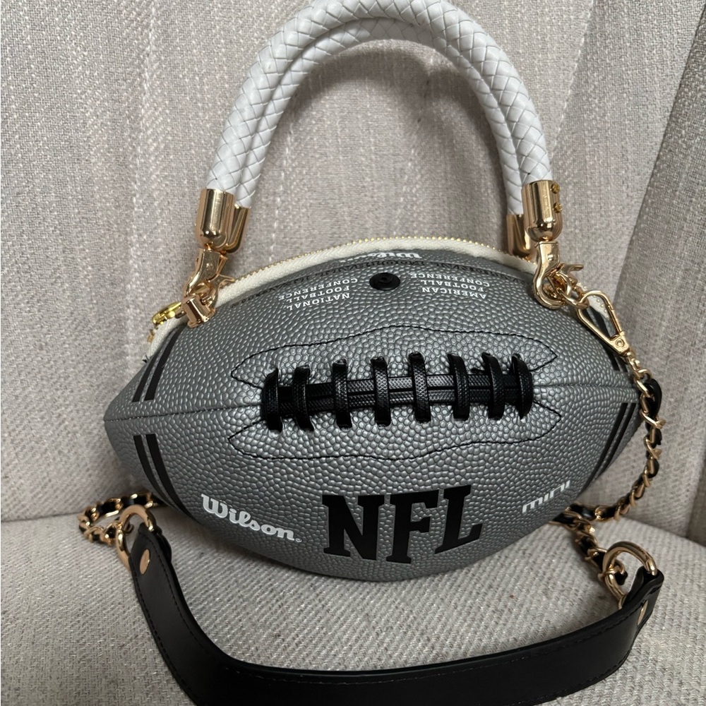 WILSON Grey Small Size Football Crossbody Bag